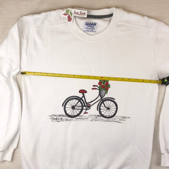 NWT Bicycle Geranium Basket Sweatshirt Ladies Sz S - Picture 4 of 8